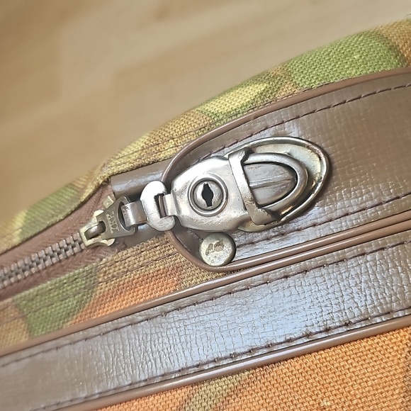 Vintage 70s Floral Mid Century Modern Travel Weekend Bag Small Suitcase - Picture 9 of 16